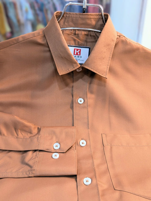 Coffee color full sleeve shirt.